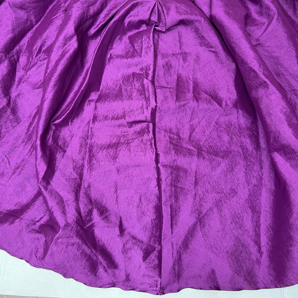 Purple Midi Skirt Taffeta Skirts High Waisted Flare A-Line Formal Wear Party Y2K - Picture 11 of 17
